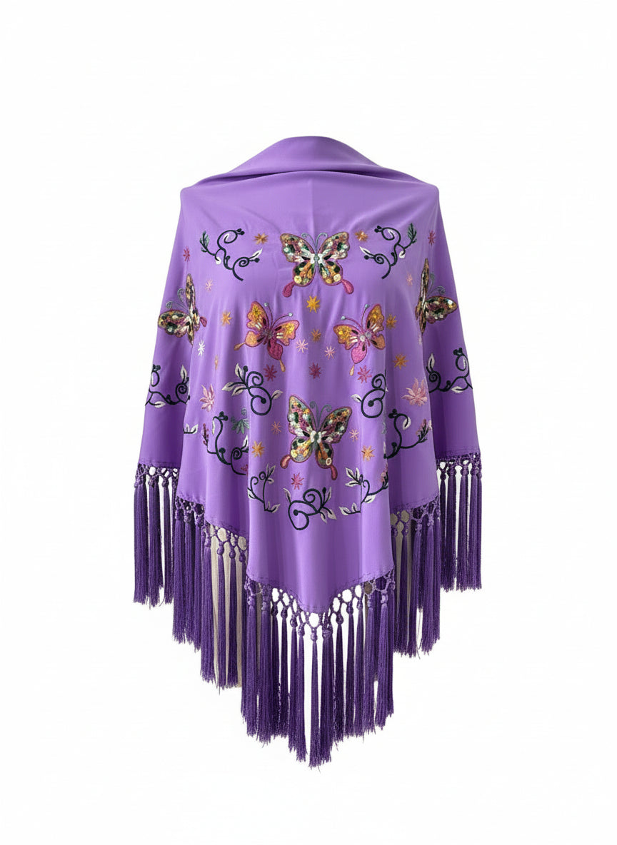 MANTÓN MT1  LILA CON COLOR