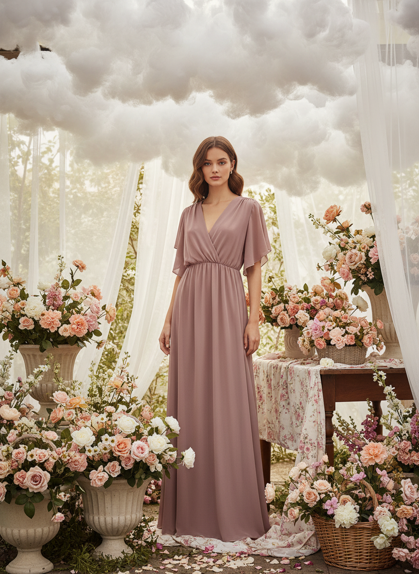 LONG DRESS - PINK - 4883