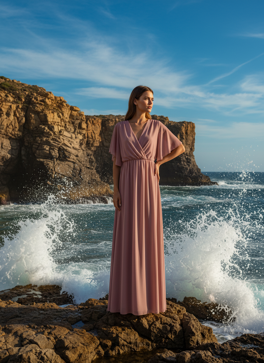 LONG DRESS - PINK - 4883