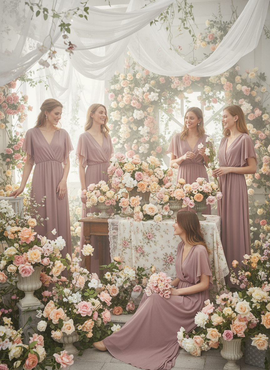 VESTIDO LARGO - ROSA - 4883