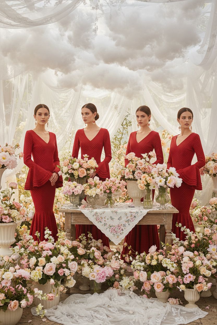 TRAJE FLAMENCA ROJO EMMA WU DESIGN X FLAMENCA EM252