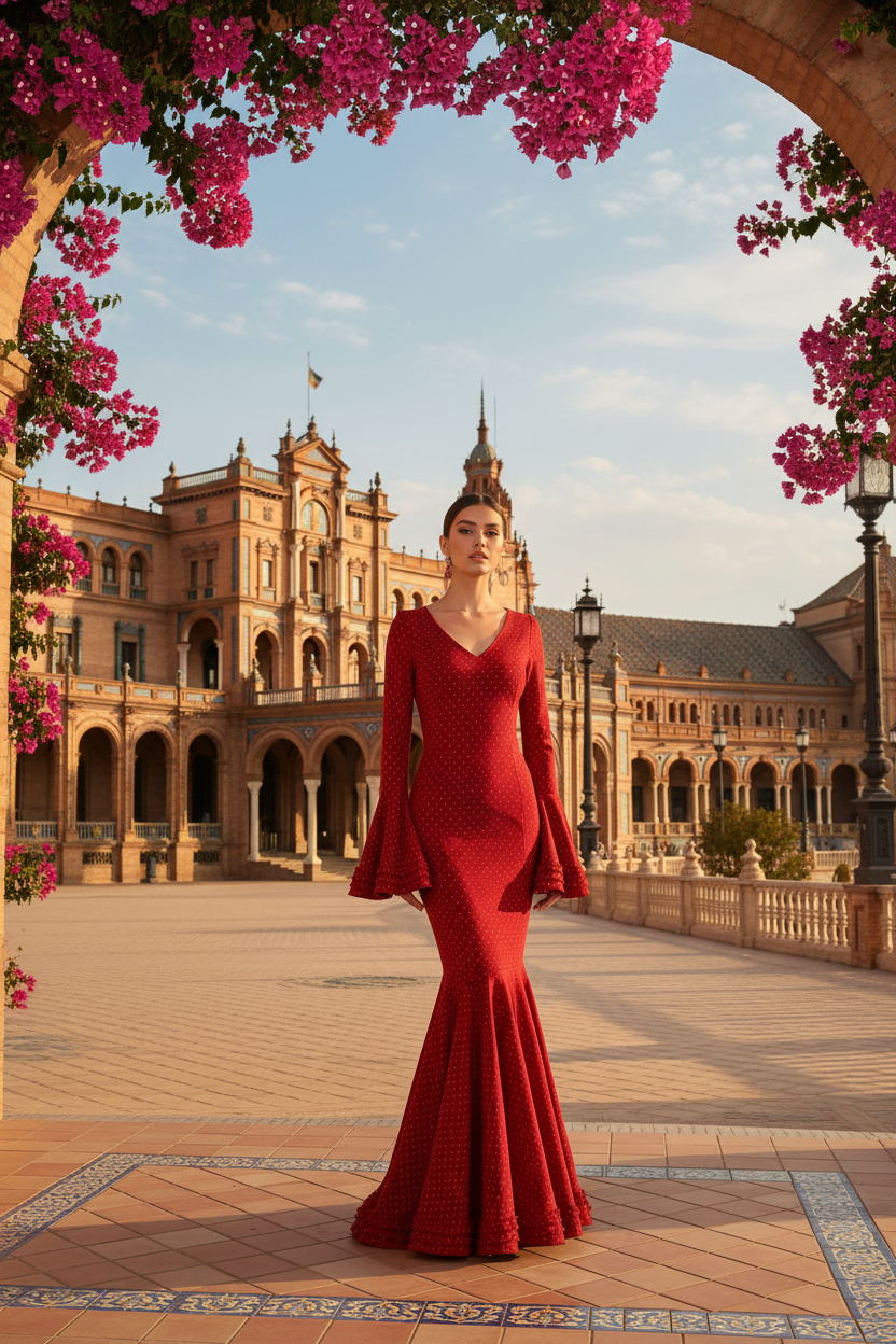 TRAJE FLAMENCA ROJO EMMA WU DESIGN X FLAMENCA EM252