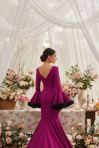 Traje de Flamenca EW2 | Vestido Flamenco con Tul Negro | Mialma Sevilla