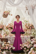 Traje de Flamenca EW2 | Vestido Flamenco con Tul Negro | Mialma Sevilla