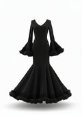 Traje de Flamenca EW2 | Vestido Flamenco con Tul Negro | Mialma Sevilla