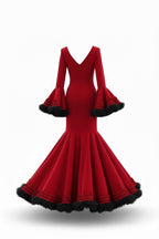 Traje de Flamenca EW2 | Vestido Flamenco con Tul Negro | Mialma Sevilla