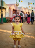 Traje flamenca de niña - C2025  - AMARILLO