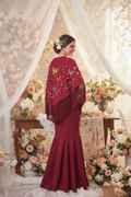 White Triangular Shawl with Color 150cm | Ref. MT1