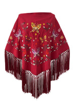 White Triangular Shawl with Color 150cm | Ref. MT1