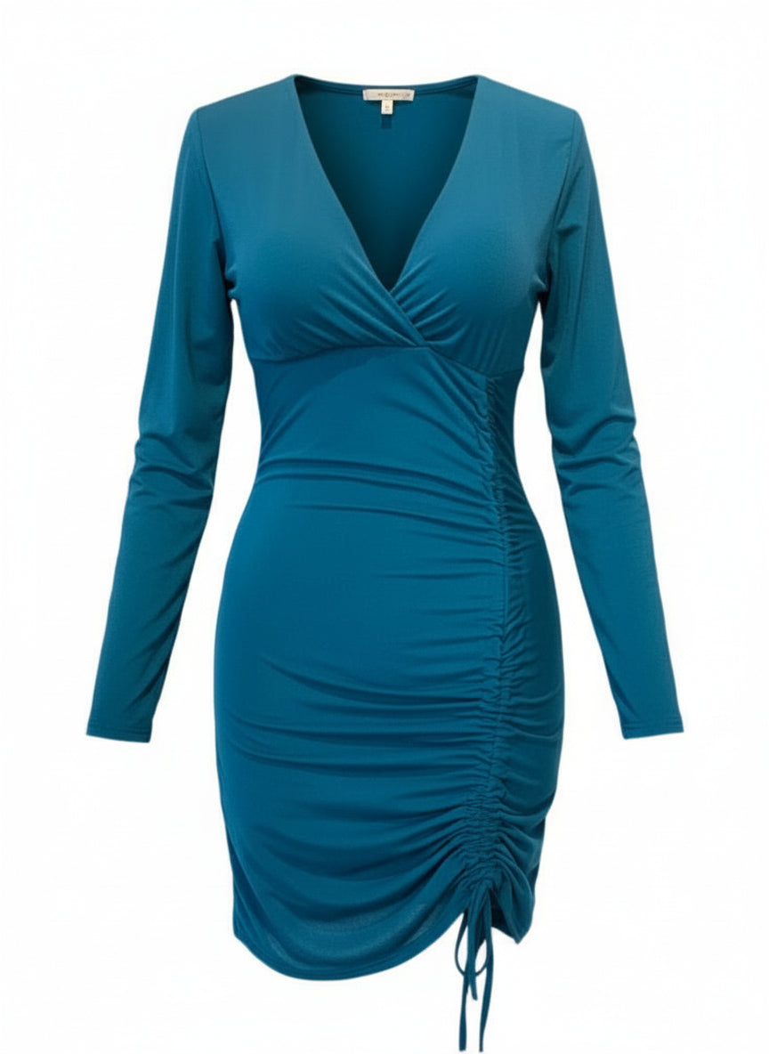 VESTIDO MIDI - AZUL PETRÓLEO - 23997