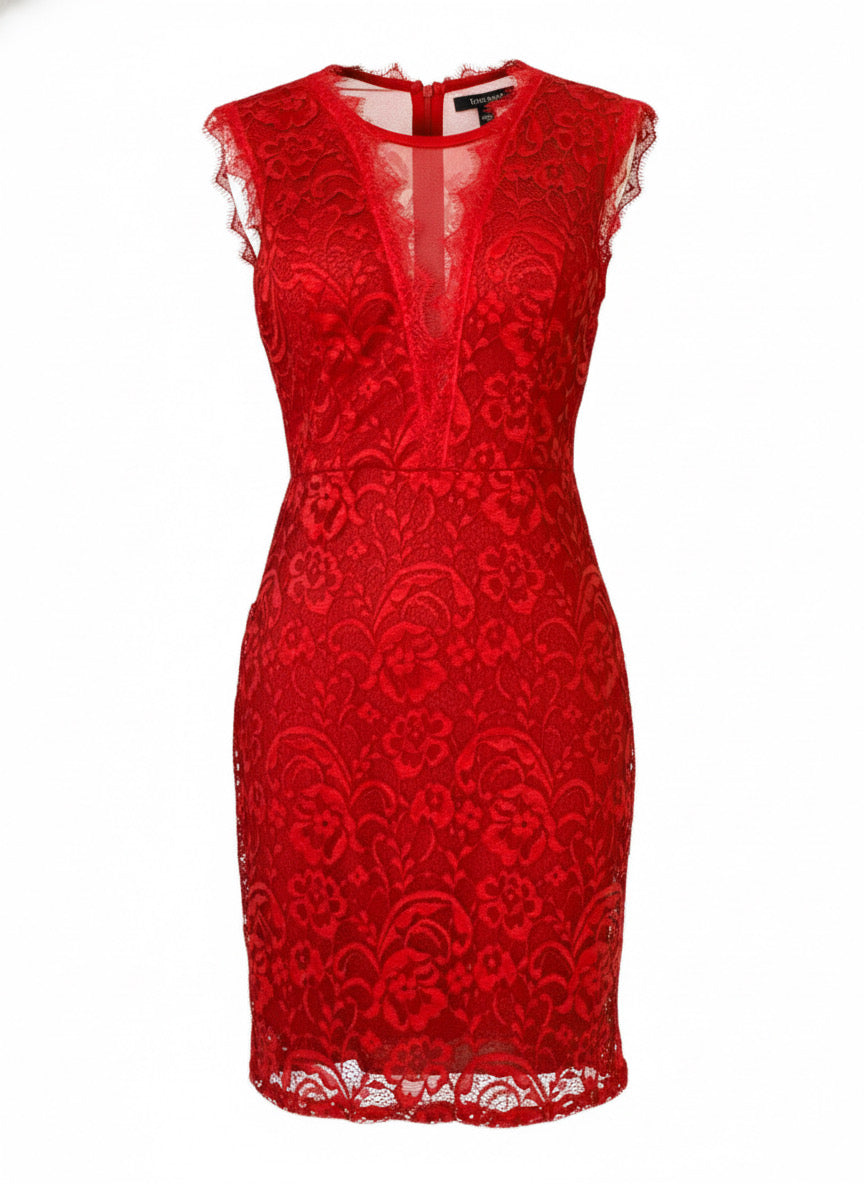 VESTIDO CORTO ROJO 3409