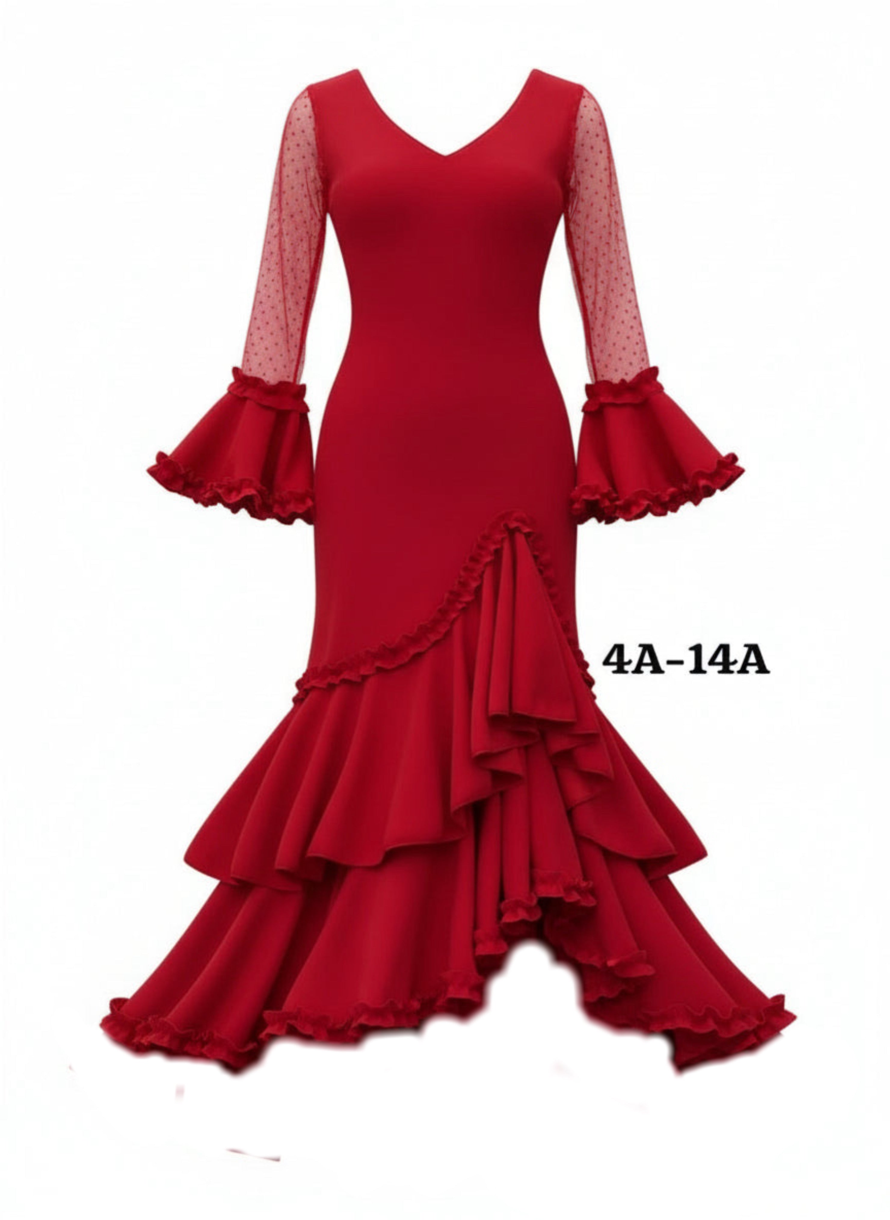 TRAJE FLAMENCA DE NIÑA  ROJO KL507
