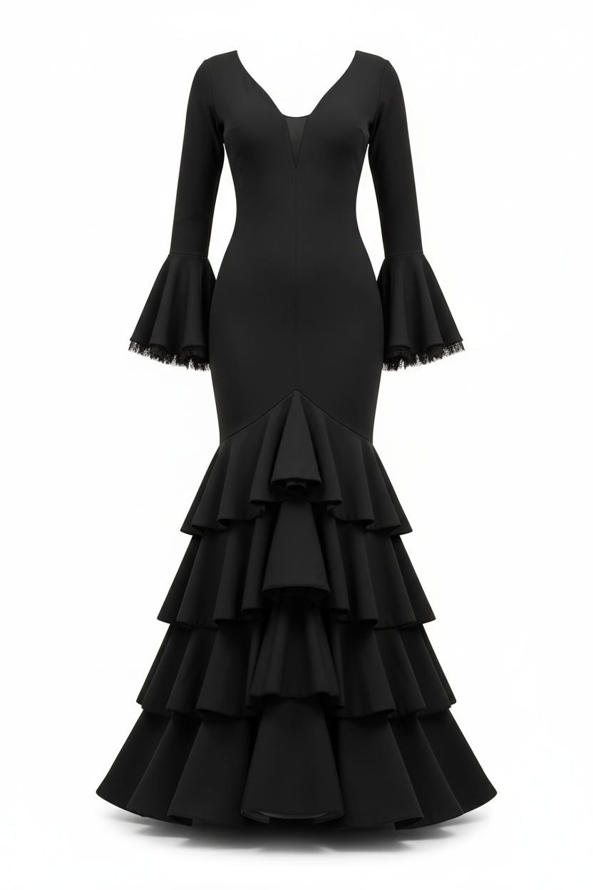 EMMA WU DESIGN X FLAMENCA RED FLAMENCO DRESS EM241