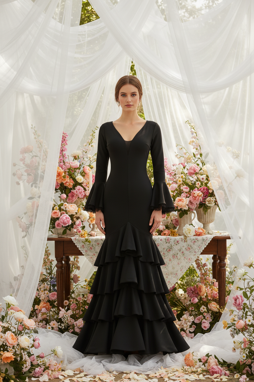 EMMA WU DESIGN X FLAMENCA RED FLAMENCO DRESS EM241