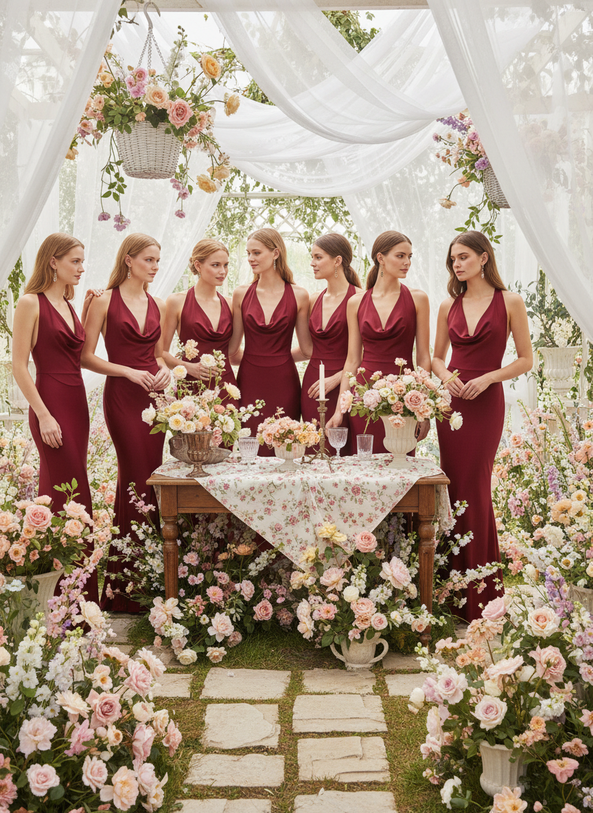 VESTIDO LARGO ELÁSTICO BRILLANTE BURDEO 23917