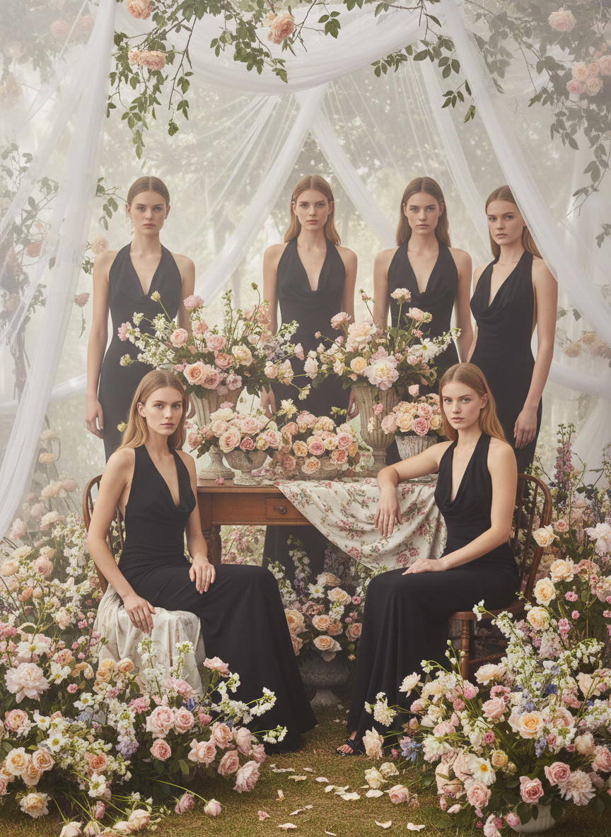 VESTIDO LARGO ELÁSTICO BRILLANTE NEGRO 23917