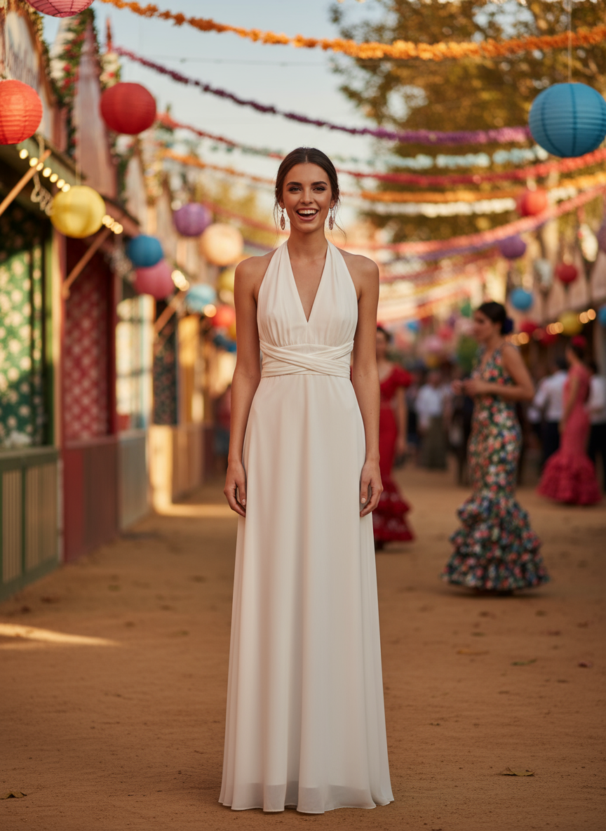 VESTIDO LARGO BLANCO 3776