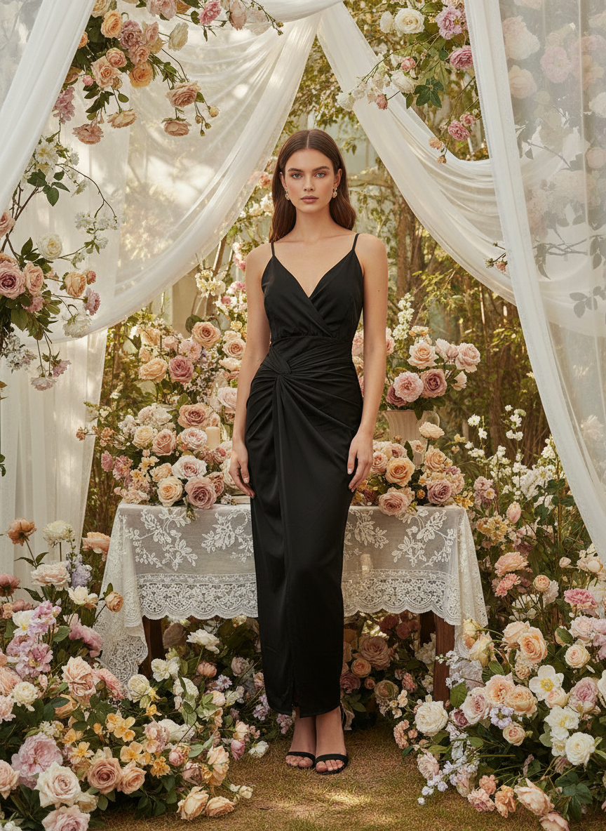 VESTIDO LARGO NEGRO 50873