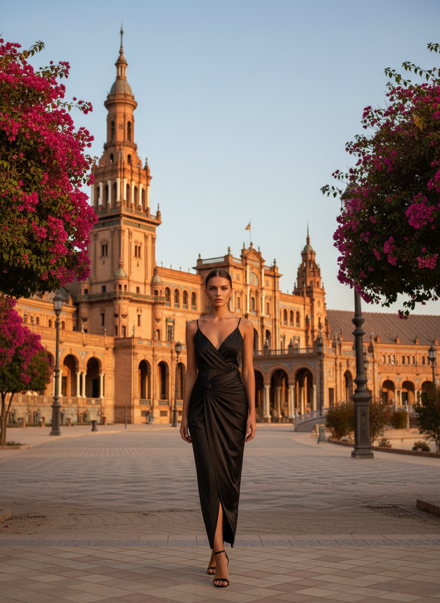 VESTIDO LARGO NEGRO 50873