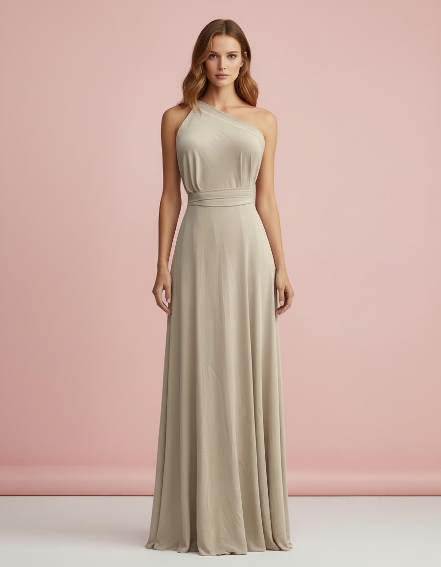 VESTIDO LARGO BEIGE 6244