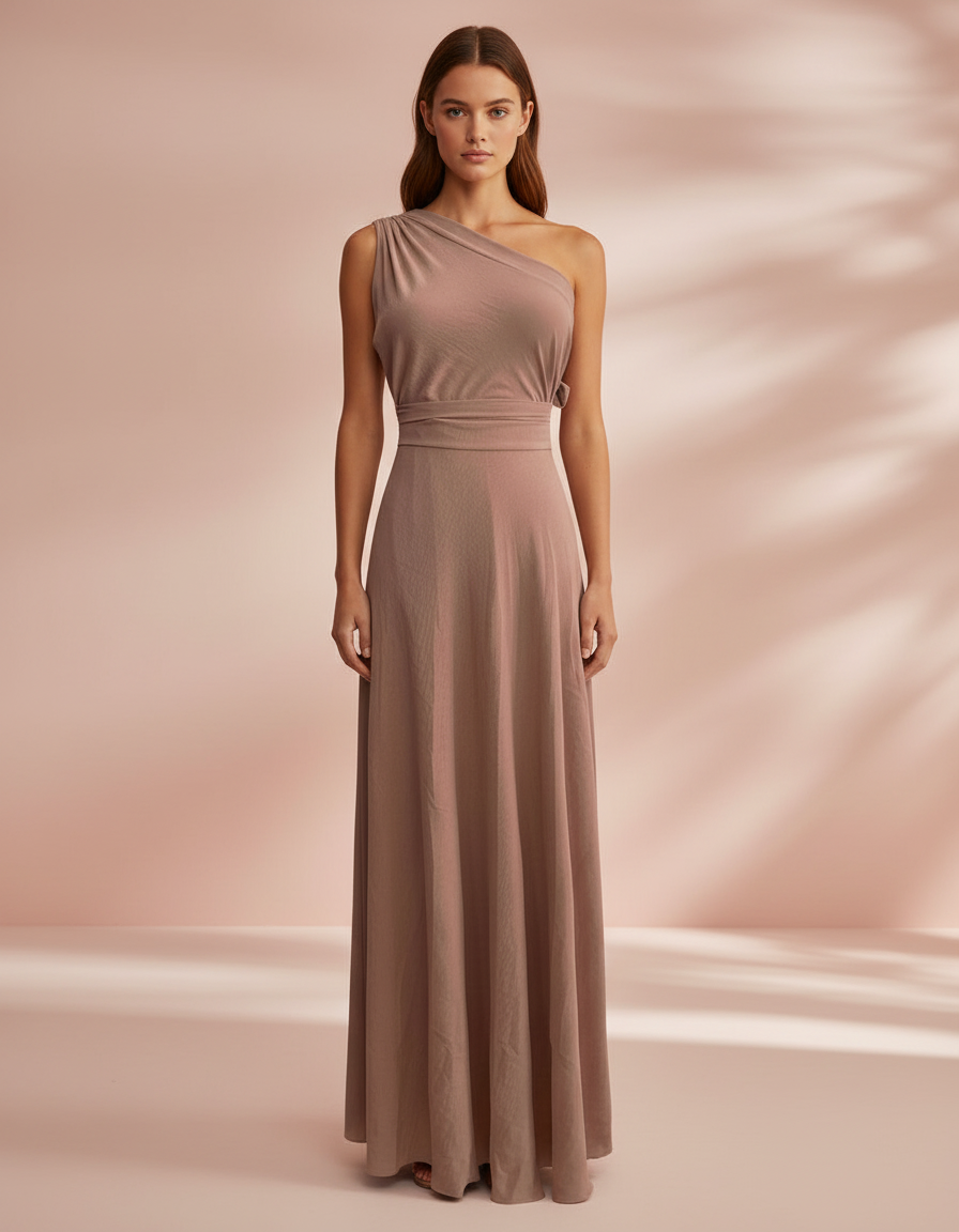 VESTIDO LARGO ROSA 6244