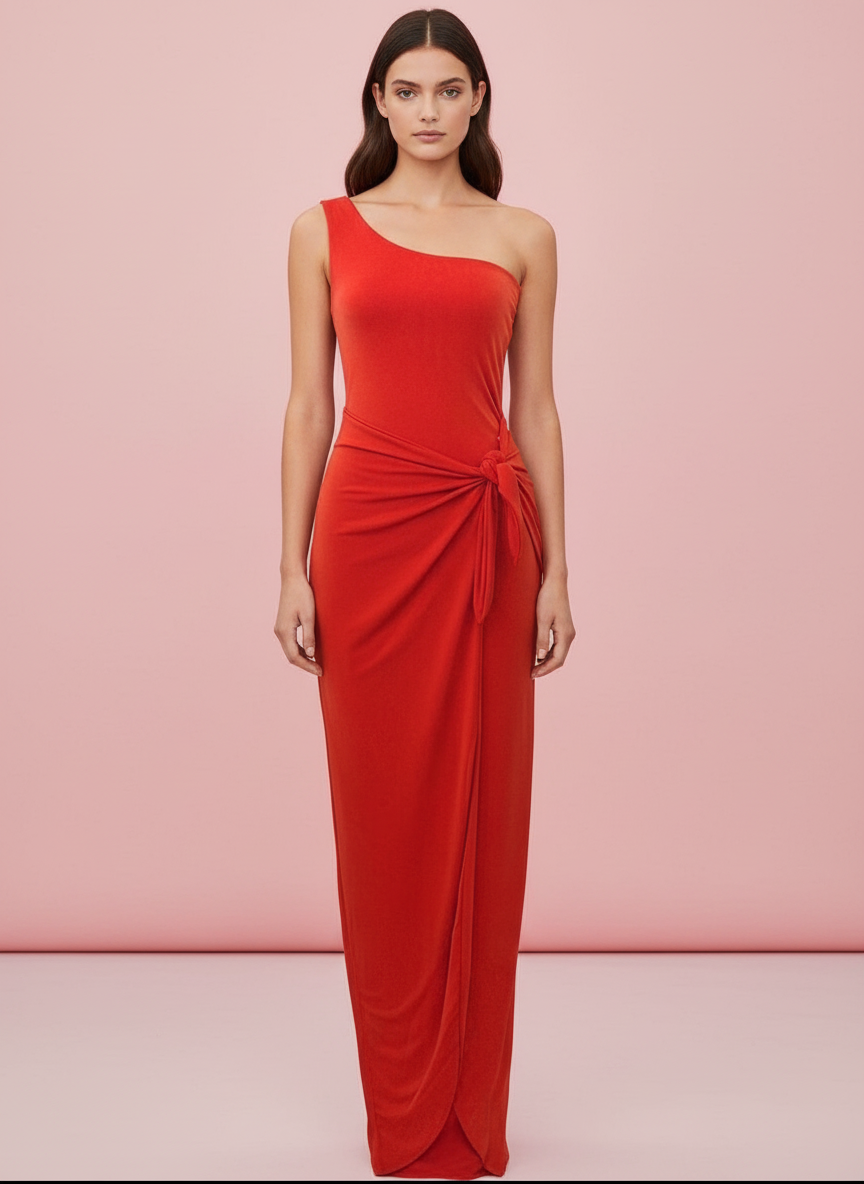 VESTIDO LARGO ROJO 4701