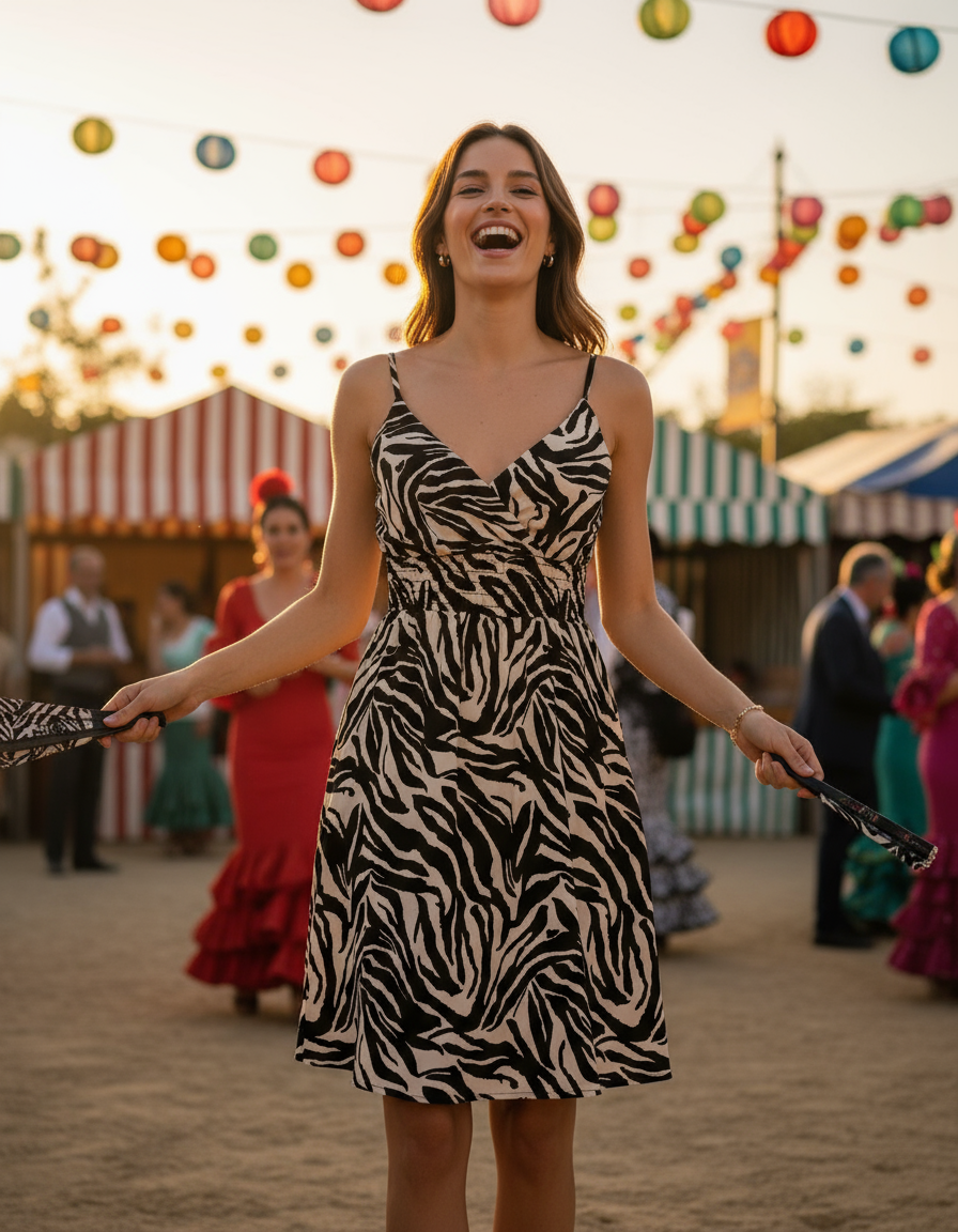 VESTIDO CORTO CEBRA 4621