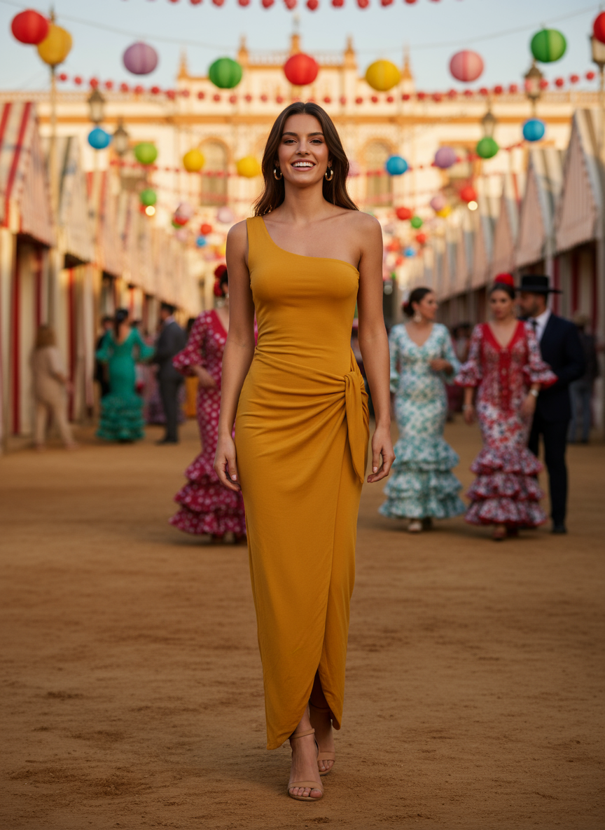 MUSTARD LONG DRESS 4701