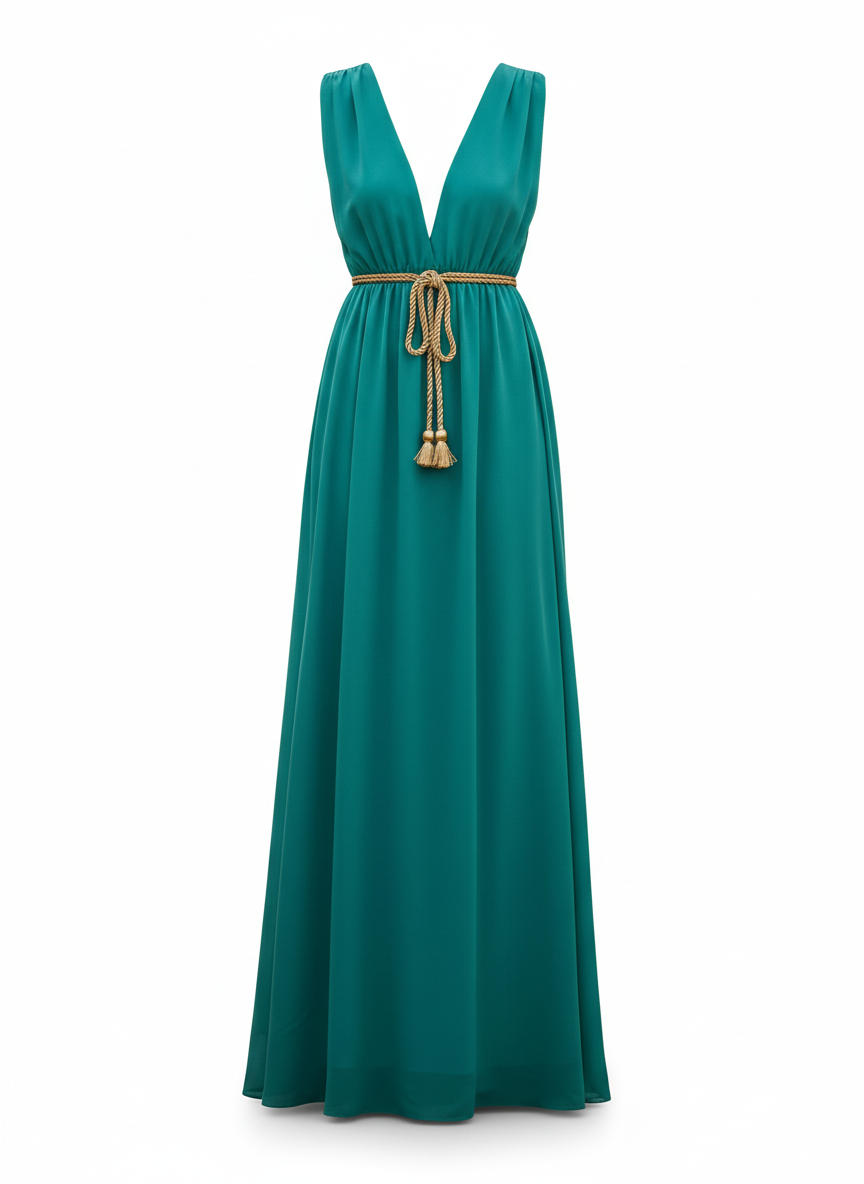 LONG GREEN SURGICAL DRESS 7296