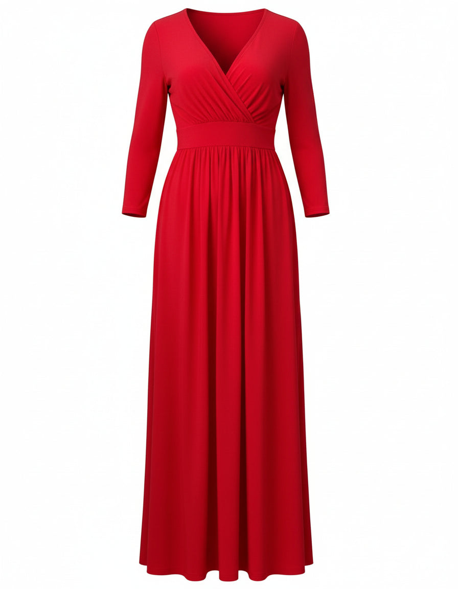 LONG RED DRESS 1639B