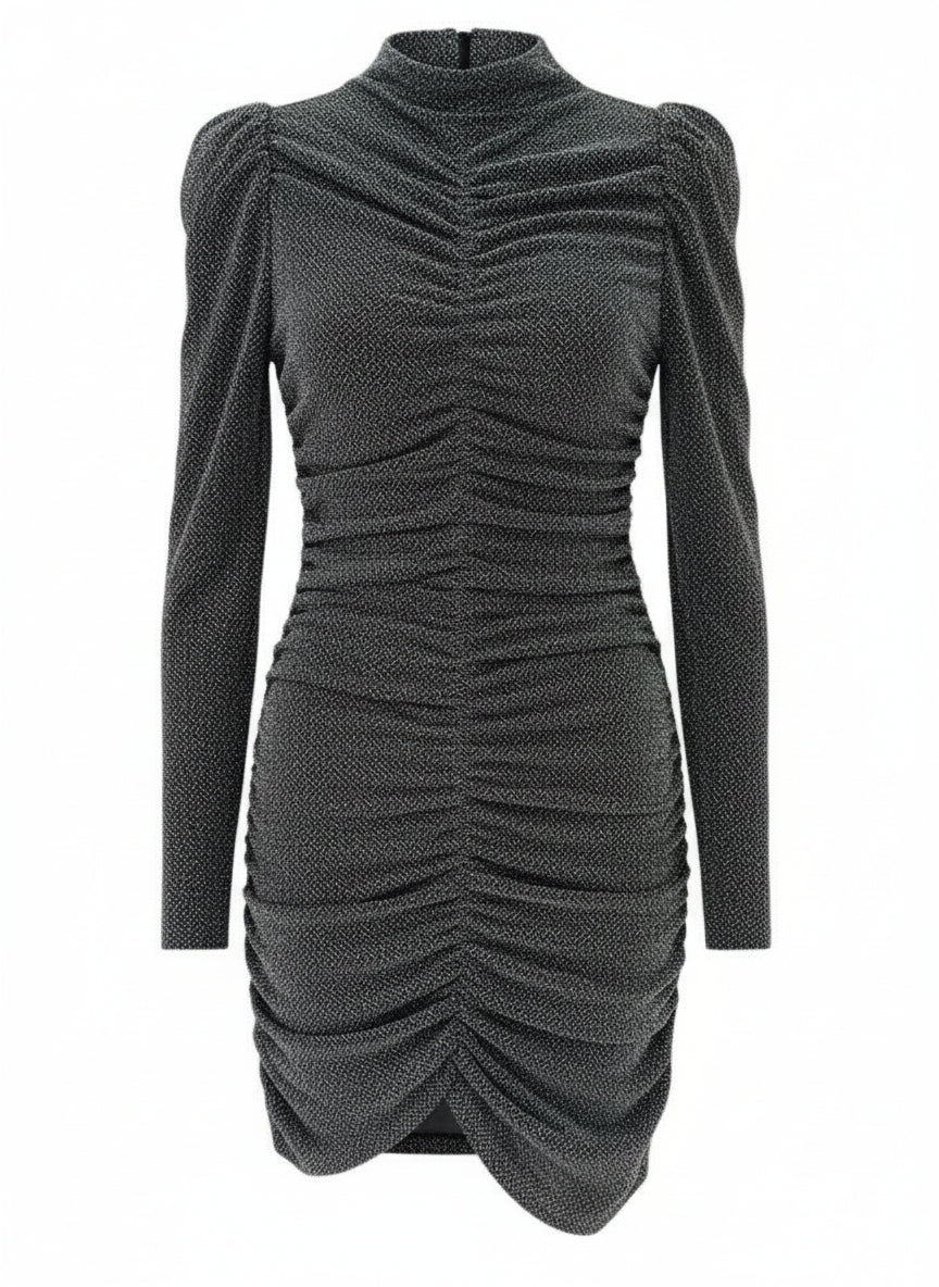 VESTIDO CORTO PLATA 26111