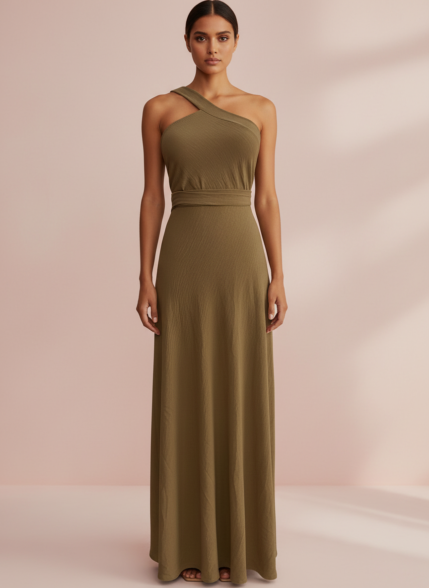 VESTIDO LARGO MARRÓN 6244