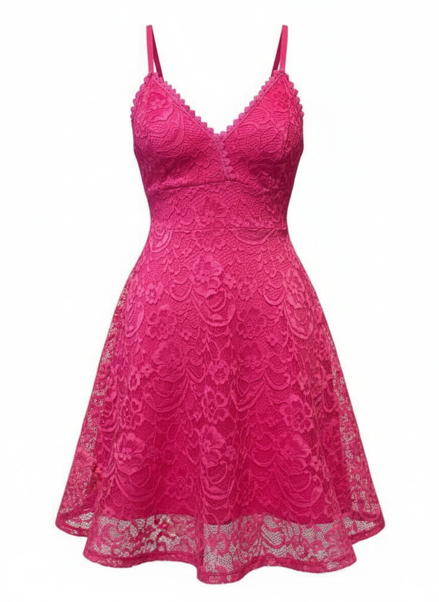 FUCHSIA SHORT DRESS 3685
