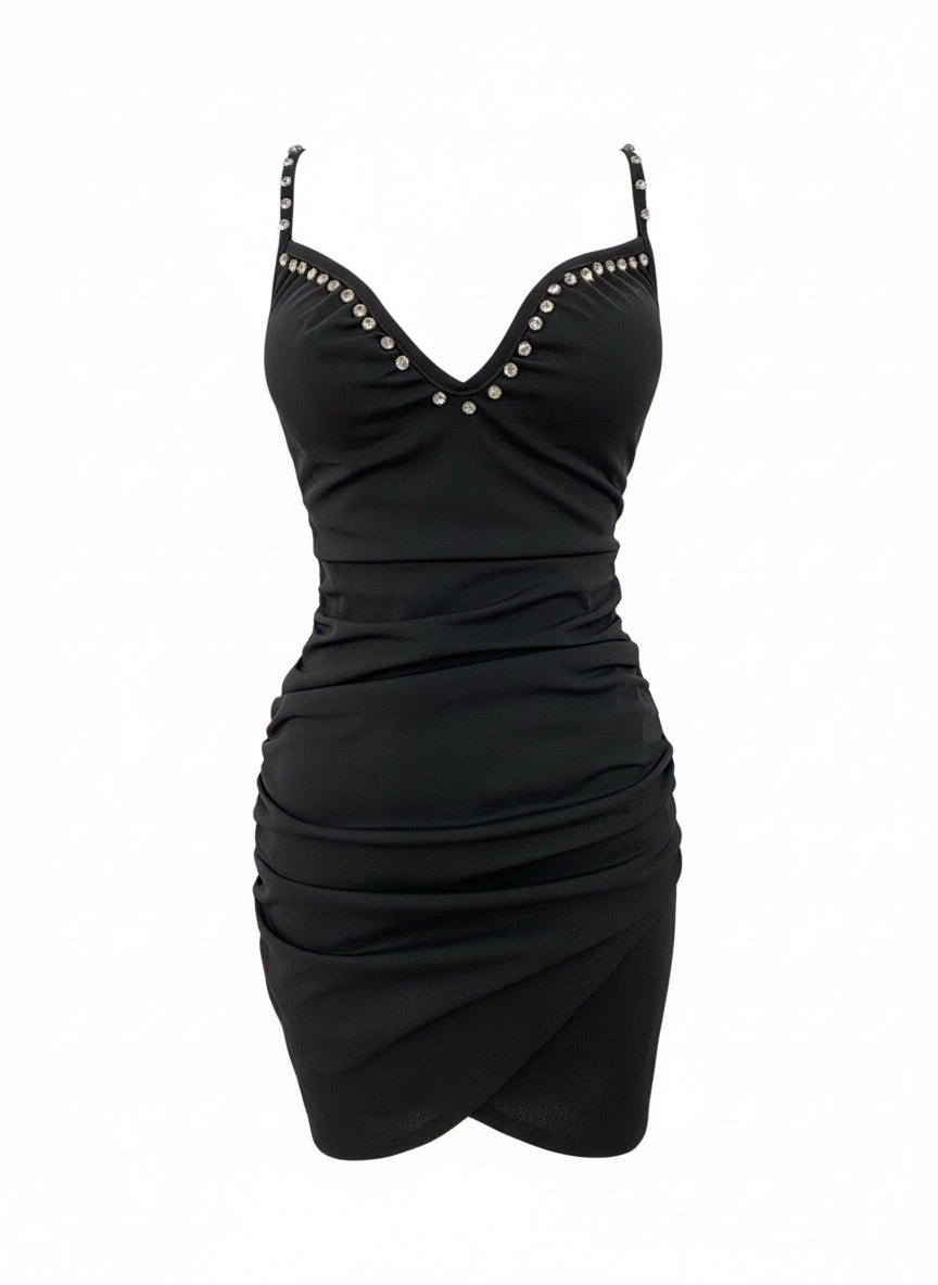 VESTIDO CORTO NEGRO 23644
