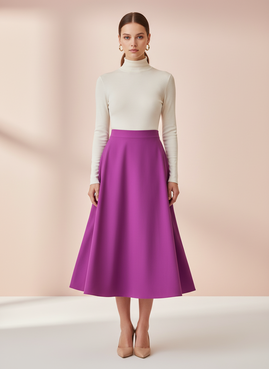 FALDA MIDI BUGANVILLA 3848