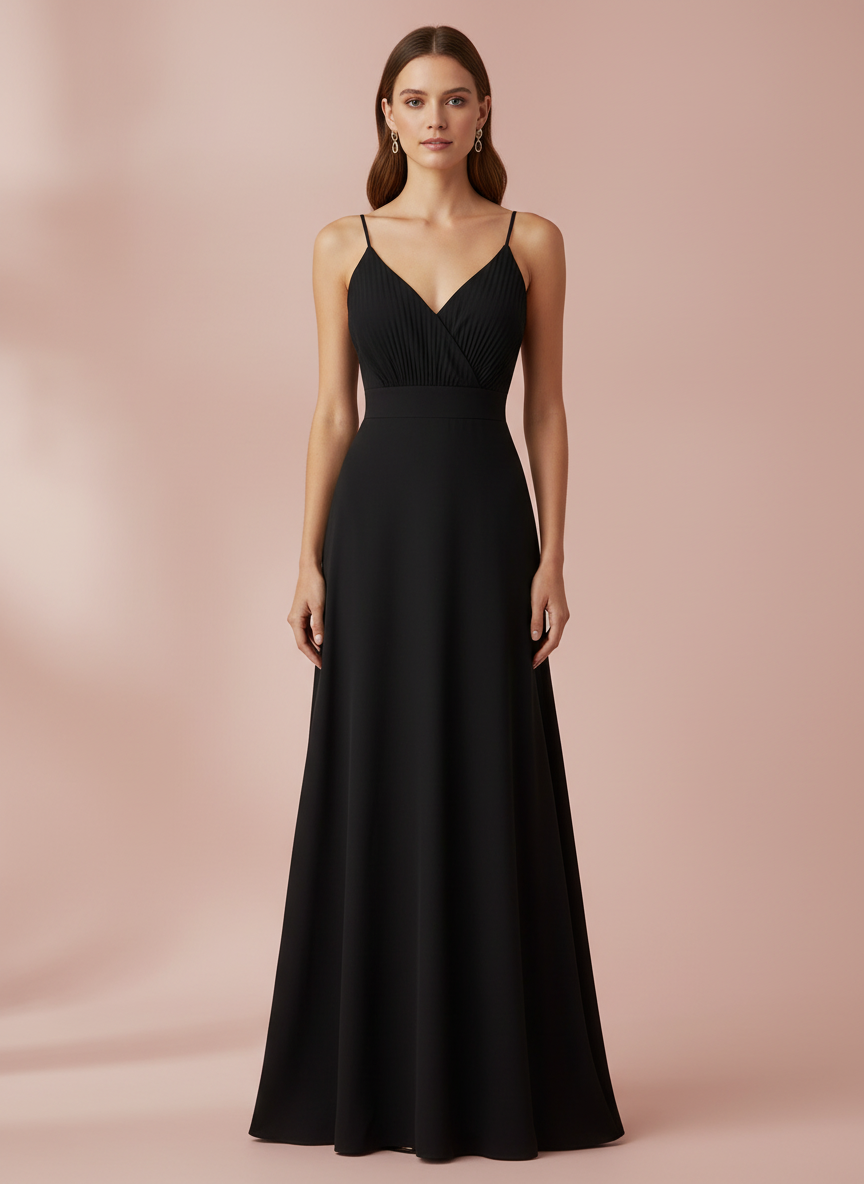 LONG BLACK DRESS 9937
