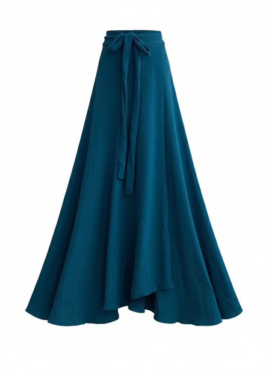 VESTIDO LARGO AZUL PETRÓLEO  6244