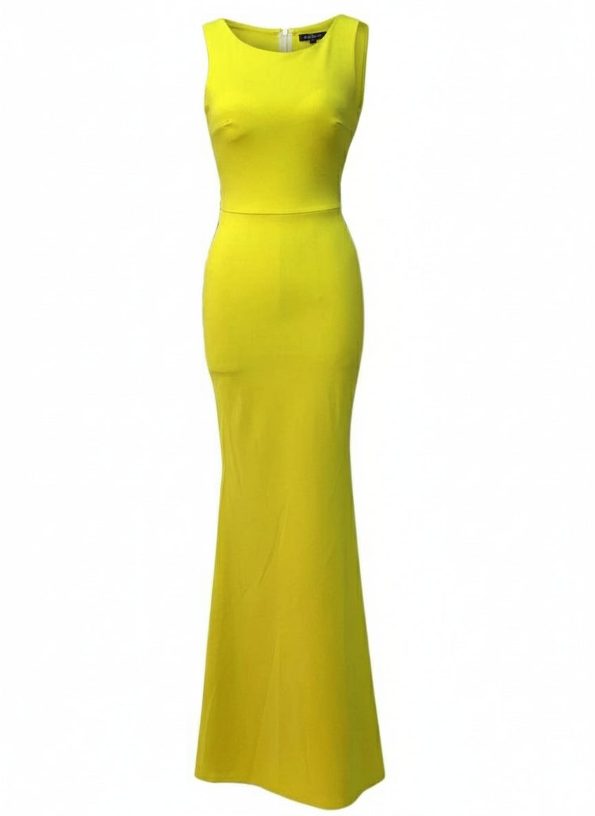 VESTIDO LARGO AMARILLO MANGO 9618