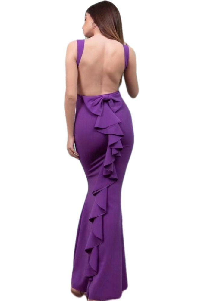 LONG PURPLE DRESS 9618