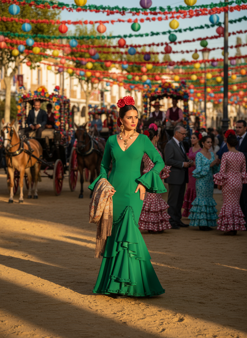 Traje flamenco EMMA WU DESIGN de licra