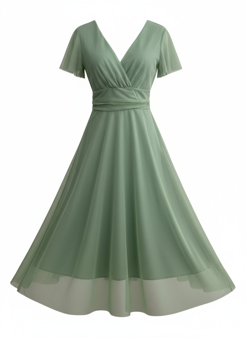 VESTIDO CORTO VERDE 5190