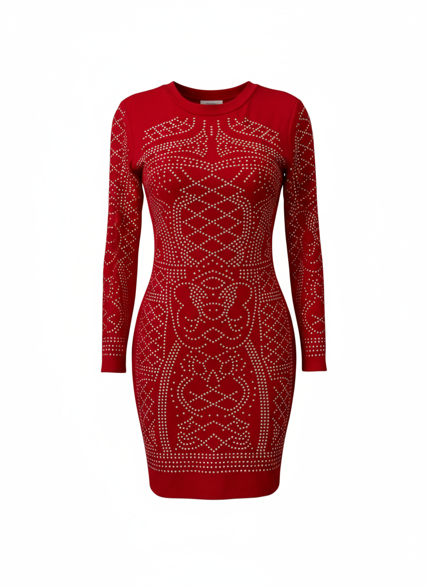 VESTIDO CORTO ROJO 5038