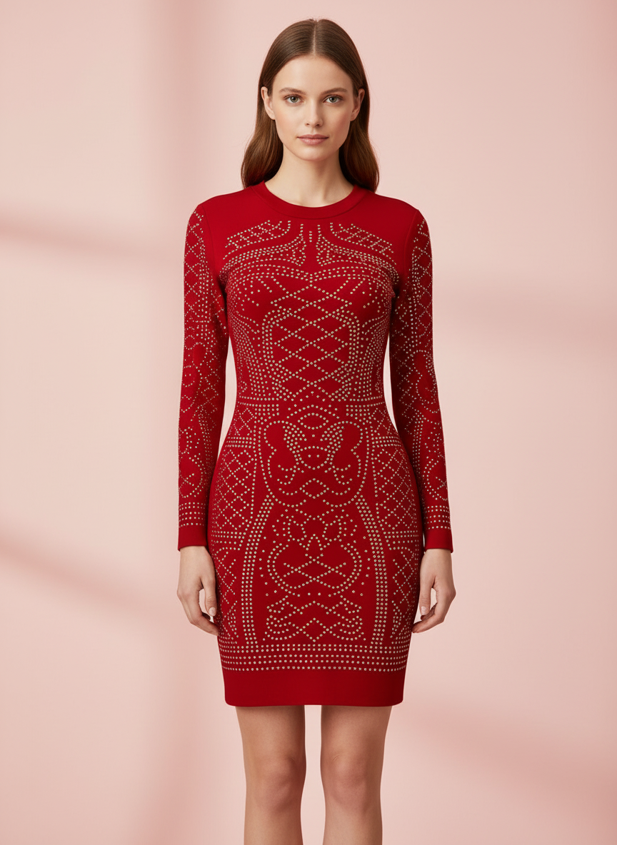 VESTIDO CORTO ROJO 5038