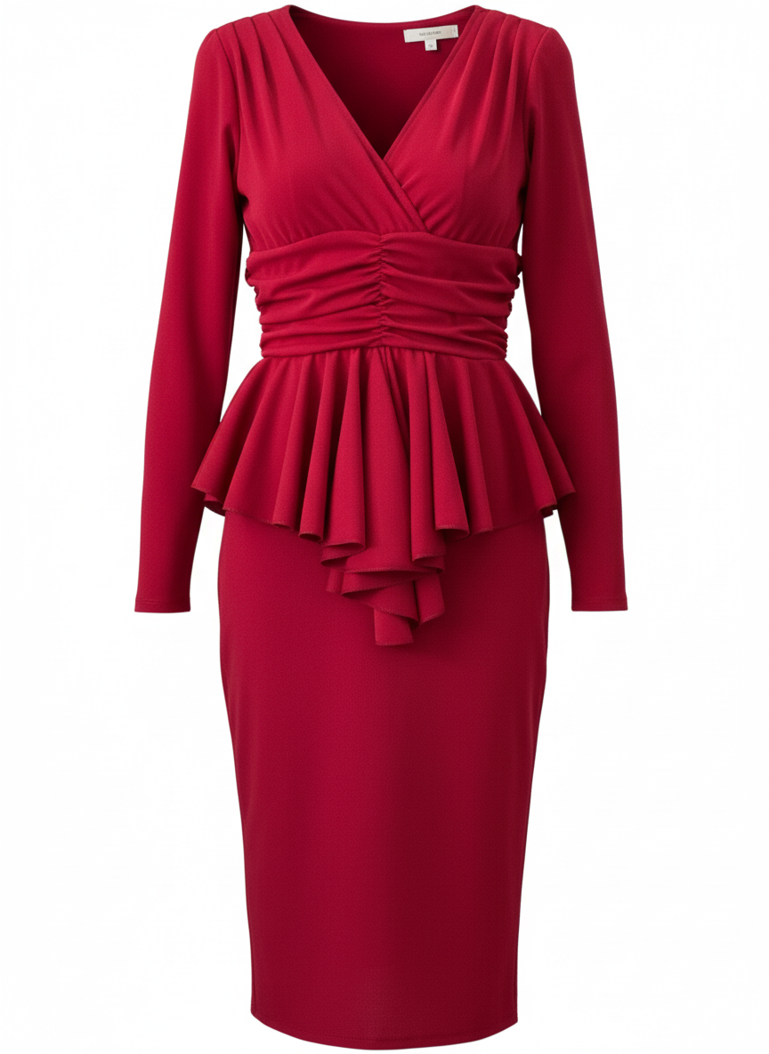 VESTIDO CORTO ROJO INDIO 4136