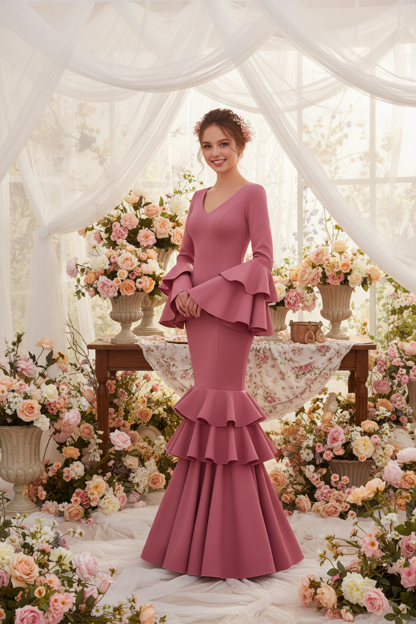 Baby Pink Flamenco Dress - Sweetness and Elegance | Ref. 21041