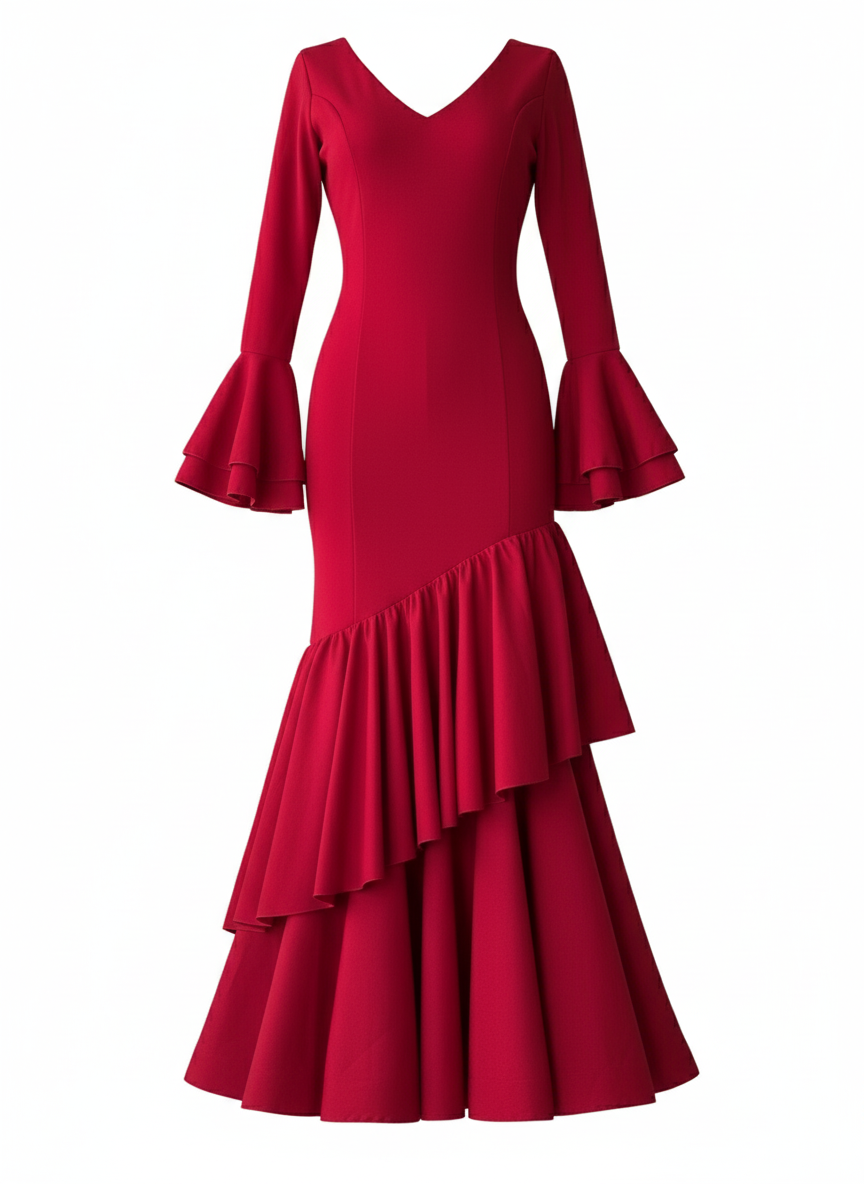 TRAJE FLAMENCA ROJO EMMA WU DESIGN X FLAMENCA EM246