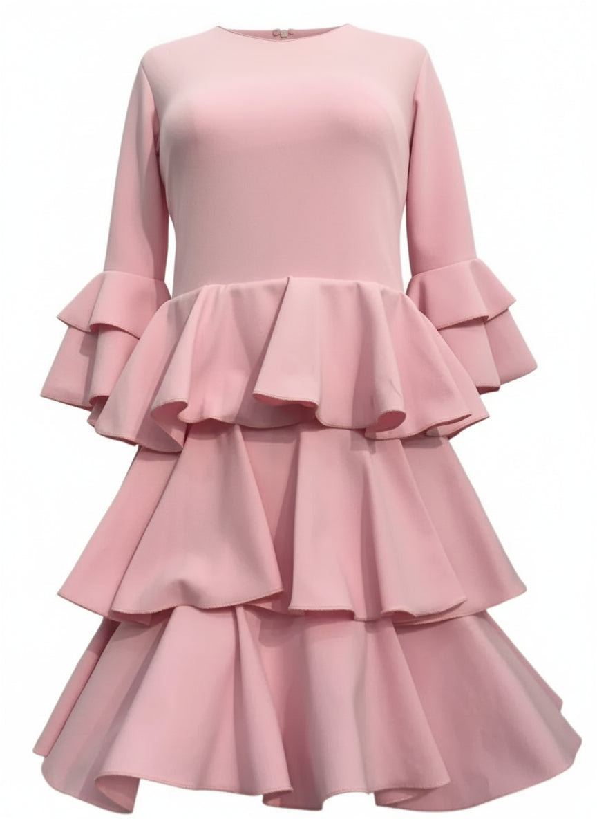 TRAJE FLAMENCA DE NIÑA  ROSA 221120-1