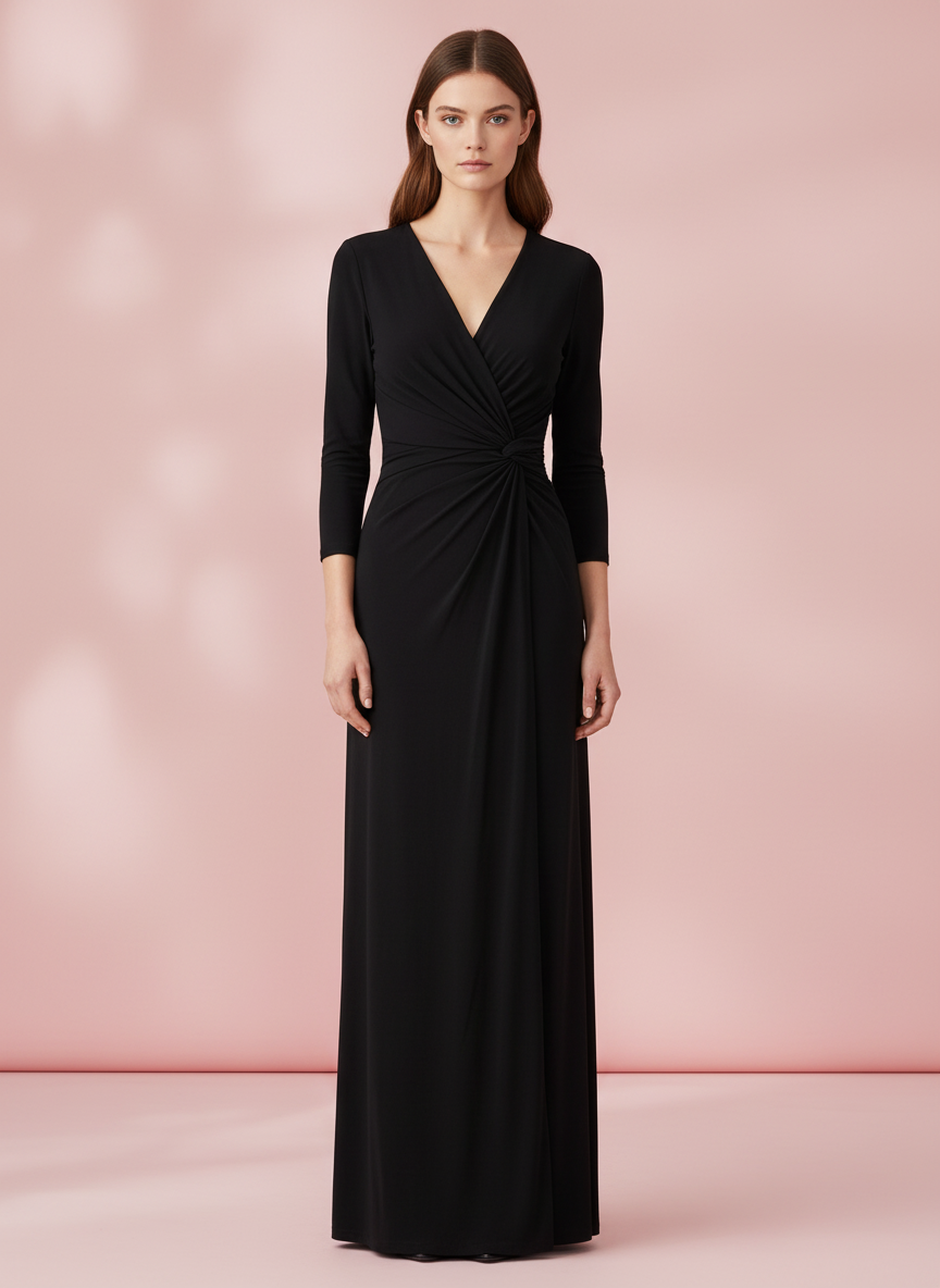 VESTIDO LARGO NEGRO 4747