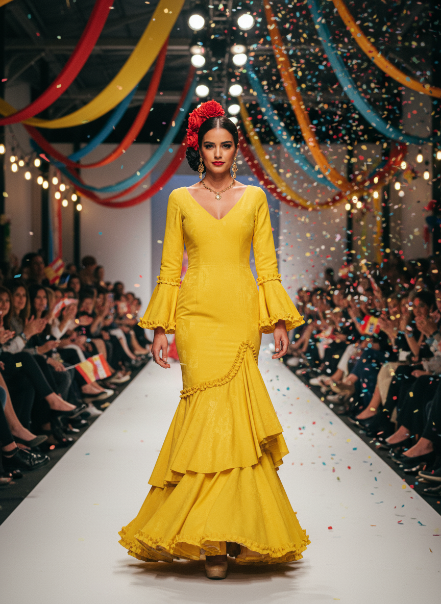 TRAJE FLAMENCA AMARILLO EMMA WU DESIGN X FLAMENCA EM229