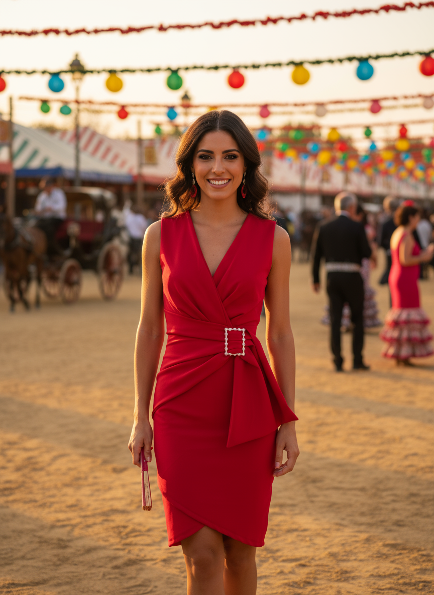 VESTIDO CORTO ROJO 22891